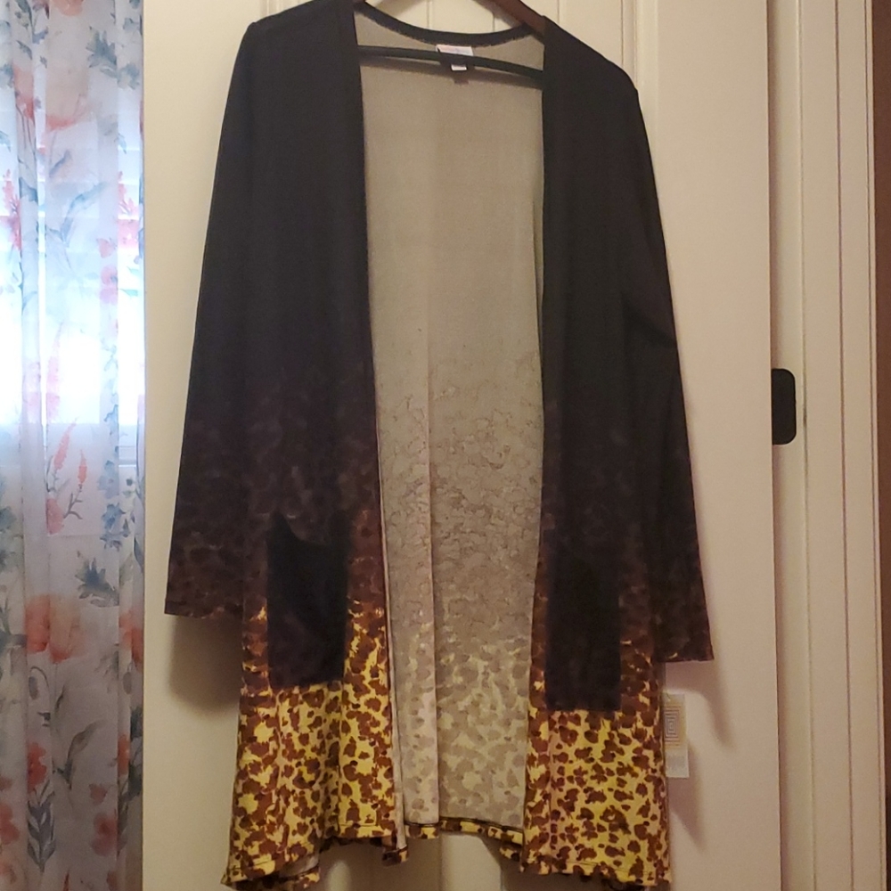 LuLaRoe Giraffe Leopard Caroline Sweater